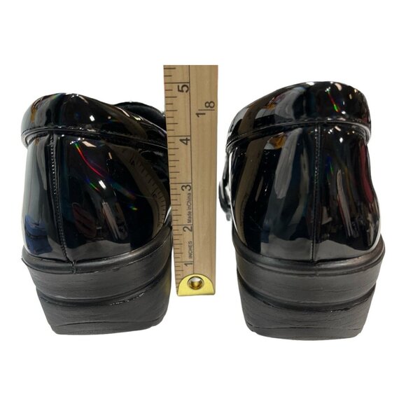 12Wide-Easy Street Black Patent Mules - Picture 4 of 10